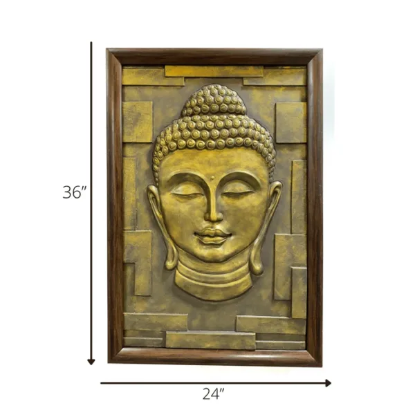 Buddha Bust 3D Relief Mural Wall Art - Image 3