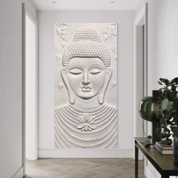 Large size Calm and Peaceful Buddha 3D Relief Mural - Image 2