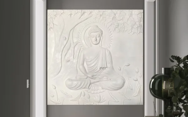 Buddha Under Tree 3D Relief Mural (4x3 & 6x6 Feet) - Image 6