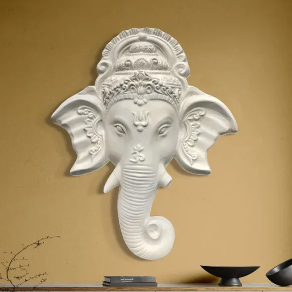 3x2.5 Ft Ganesha Face 3D Relief Mural Wall Art - Image 4