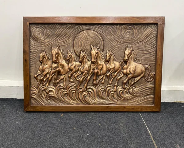 7 Horses 3D Relief Wall Mural - Image 6