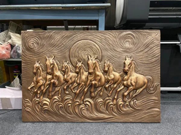 7 Horses 3D Relief Wall Mural - Image 5