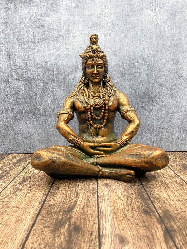 11.5X9 Inch Lord Shiva 3D Meditative Relief Sculpture Mural – Cultured Marble Finish - Image 3