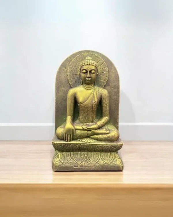 Meditating Bhumisparsha Buddha 3D Relief Mural Table Decor