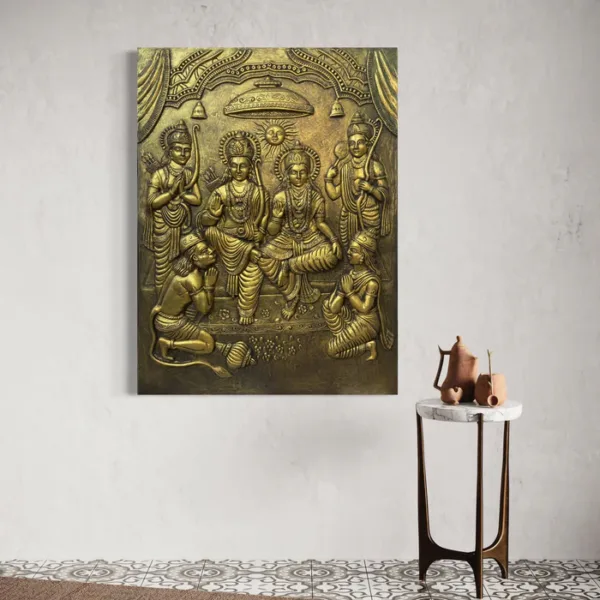 Divine Ram Darbar 3D Relief Mural: Epitome of Spiritual Elegance - Image 2