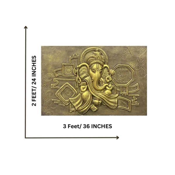 Divine Ganesha 3D Relief Mural - Image 4